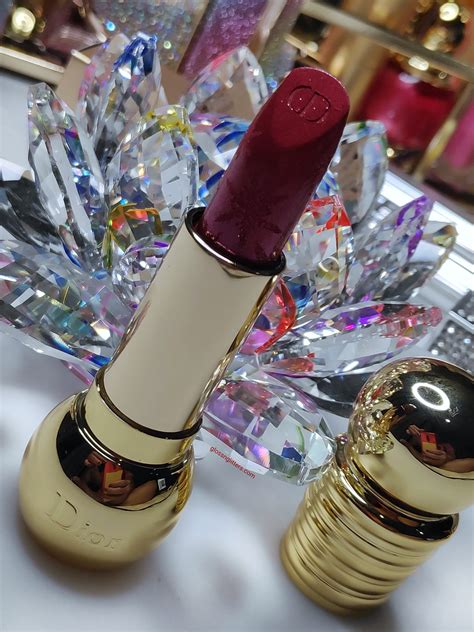 Dior Golden Nights Holiday Collection Lipstick Glittery Rose Review